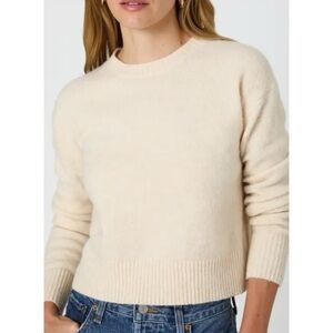Jenni Kayne Women Oatmeal Will and Cashmere Blend Sweater Size M